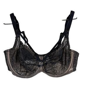 Primadonna Sophora Wire Black Lace Bra - 38D